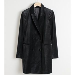 & Other Stories Velvet Blazer Dress